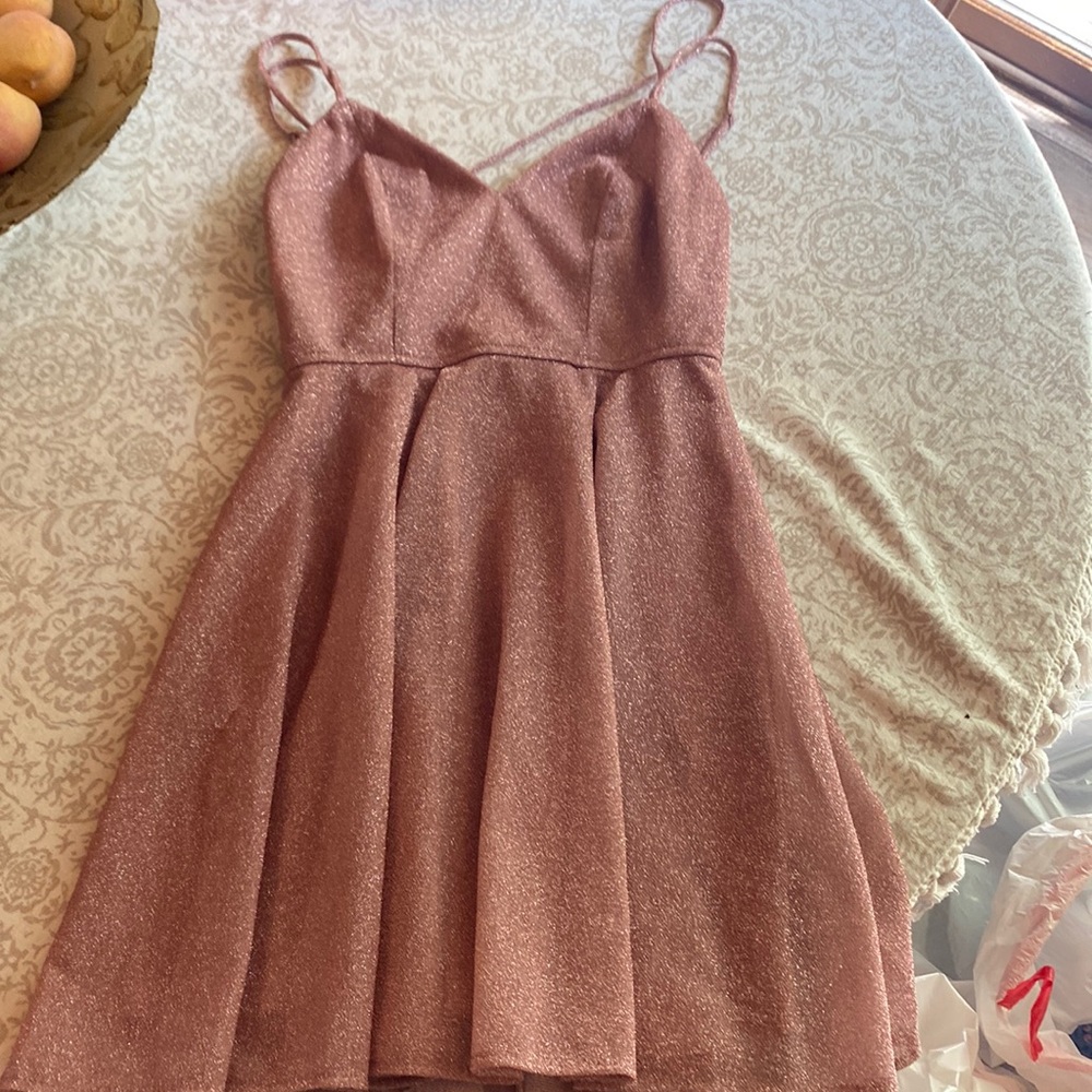 Sparkly Pink Mini Dress